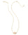 Kendra Scott Abbie Gold Pendant Necklace In Rose Quartz