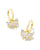 Kendra Scott Blair Gold Butterfly Huggie Earrings In White Crystal