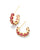 Kendra Scott Cailin Gold Crystal Huggie Earing In Red Crystal
