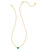 Kendra Scott Cailin Gold Pendant Necklace In Green Crystal