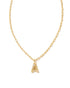 Kendra Scott Gold Crystal Letter Necklace