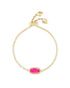 Kendra Scott Elaina Gold Adjustable Chain Bracelet in Azalea Illusion