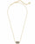 Kendra Scott Elisa Gold Short Pendant Necklace In Platinum Drusy