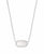Kendra Scott Elisa Silver Pendant Necklace In White Kyocera Opal