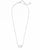 Kendra Scott Elisa Silver Pendant Necklace In White Kyocera Opal