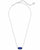 Kendra Scott Elisa Silver Pendant Necklace In Cobalt Cats Eye