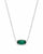Kendra Scott Elisa Silver Pendant Necklace In Emerald Cat's Eye