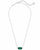 Kendra Scott Elisa Silver Pendant Necklace In Emerald Cat's Eye