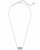Kendra Scott Elisa Silver Short Pendant Necklace In Light Blue Illusion