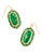 Kendra Scott Elle Gold Crystal Frame Drop Earrings In Kelly Green Illusion