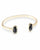 Kendra Scott Elton Gold Cuff Bracelet In Black Opaque Glass