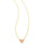 Kendra Scott Framed Gold Ari Heart Short Pendant Necklace In Light Pink Drusy