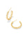 Kendra Scott Jada Gold Small Hoop Earrings In White Crystal