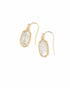 Kendra Scott Lee Gold Drop Earrings In Ivory Mother of Pearl