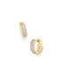 Kendra Scott Mikki Gold Pave Huggie Earrings