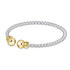Classic Mixed Metal 3mm Beaded Cuff