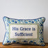 His Grace is Sufficient Floral Pillow