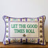 Mardi Stripe Let the Good Times Roll Pillow