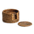 Rattan Coasters - Set of 6