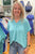 The Madalyn Flowy Top - Aqua