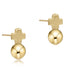 Signature Cross Gold Stud Earring