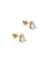 Screwback Stud Earrings - Paige Pear Gold