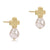 Signature Cross Gold Stud Earring Pearl