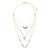 Indigo Beaded Prayer Necklace