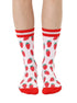 Strawberry Womens Bamboo Crew Socks