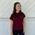 Silhouette Mock Neck - Ruby