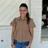 Miss Manners Collared Blouse - Mocha
