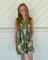 Green Spring Sleeveless Mini Dress
