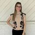 Monochrome Bloom Sweater Vest