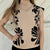Monochrome Bloom Sweater Vest