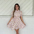 Arabella Puff Sleeve Mini Dress (Blush)