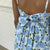 Blue Bloom Babydoll Maxi Dress