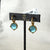 Honeybee Hoop & Charm Earring In Gold Iridescent Bahamian Blue