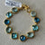 Kaleidoscope Tennis Bracelet In Gold Bahamian Blue