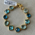 Kaleidoscope Tennis Bracelet In Gold Bahamian Blue