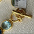 Kaleidoscope Tennis Bracelet In Gold Bahamian Blue