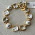 Kaleidoscope Tennis Bracelet In Gold Iridescent Clear Crystal