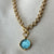 Honeybee Demi Necklace In Gold Iridescent Bahamian Blue