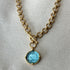 Honeybee Demi Necklace In Gold Iridescent Bahamian Blue