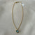 Honeybee Solitaire Necklace In Gold Iridescent Bahamian Blue
