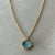 Honeybee Solitaire Necklace In Gold Iridescent Bahamian Blue