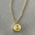 Honeybee Solitaire Necklace In Gold Iridescent Bahamian Blue