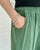 Frayed Wide Leg Linen Pants - Palm Green