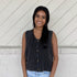 Wally Button-Up Sweater Vest - Charcoal