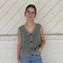 Wally Button-Up Sweater Vest - Green