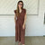 Maple Mark Ruffle Sleeve Midi Dress